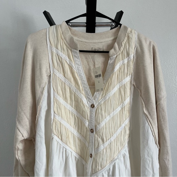 Pilcro Long-Sleeve Button-Front Twofer Mini Dress - Picture 5 of 8